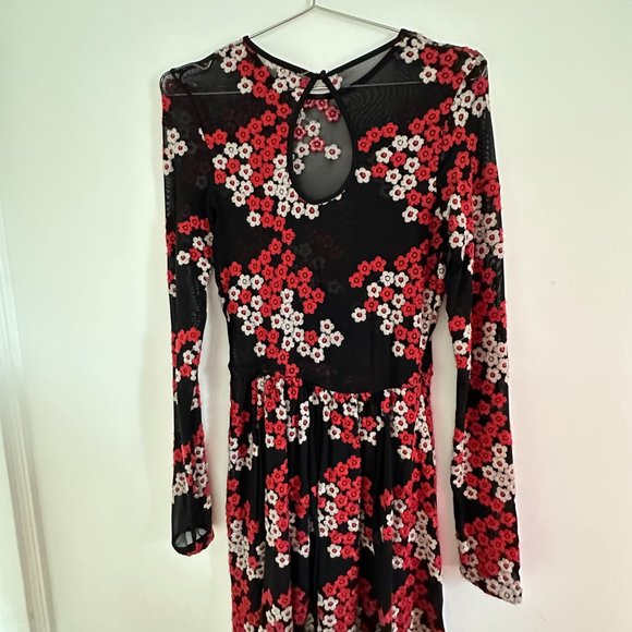 Urban Outfitters Sheer Floral Dress - M - Picture 4 of 4